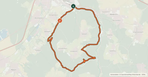 Kartenübersicht der Radroute MTB Kreuzelberg Runde 3