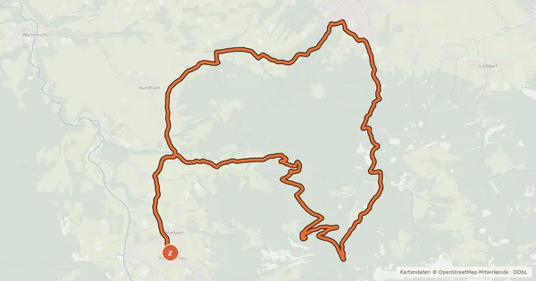 Kartenübersicht der Radroute MTB Leitzachtal-Jenbachtal-Leitzachtal