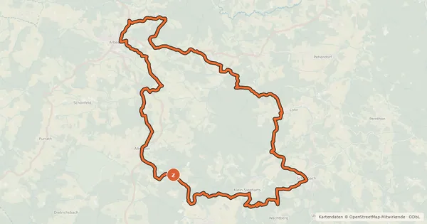 Kartenübersicht der Radroute MTB Luagalucka-Strecke