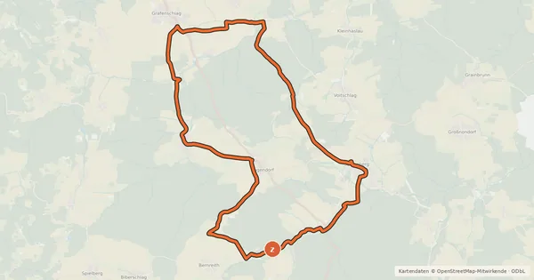 Kartenübersicht der Radroute MTB - Mohnstrecke