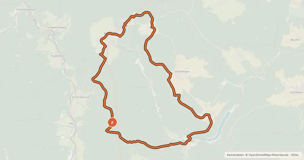 Kartenübersicht der Radroute MTB Nagoldtal-Tour