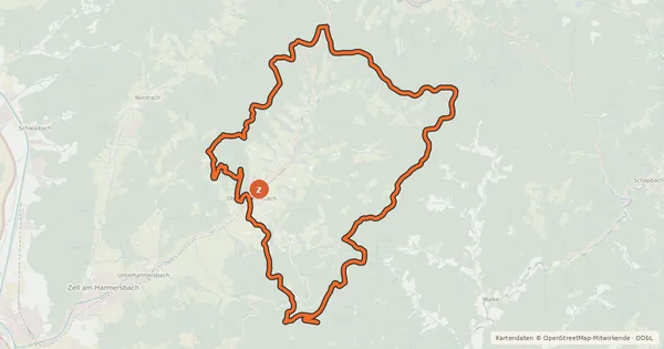 Kartenübersicht der Radroute MTB Oberharmersbach - Höhenrunde