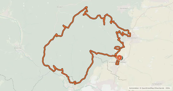 Kartenübersicht der Radroute MTB-Park Pfälzerwald, Tour 10