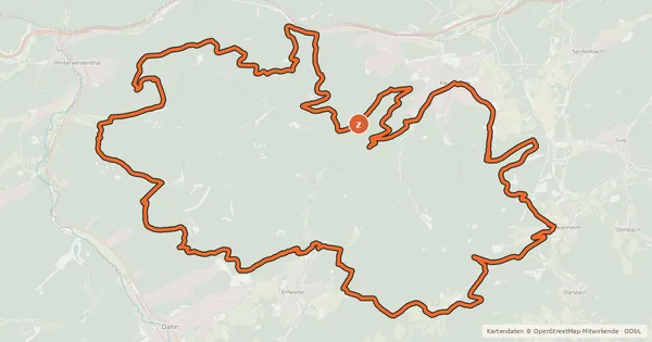 Kartenübersicht der Radroute MTB-Park Pfälzerwald, Tour 12