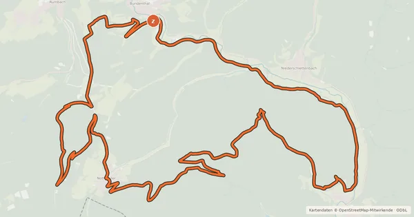 Kartenübersicht der Radroute MTB-Park Pfälzerwald, Tour 14