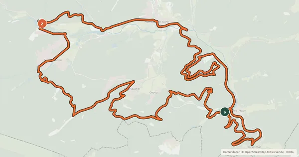 Kartenübersicht der Radroute MTB-Park Pfälzerwald, Tour 16