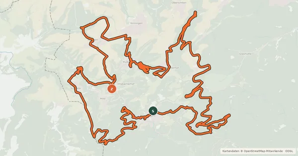 Kartenübersicht der Radroute MTB-Park Pfälzerwald, Tour 17