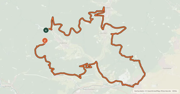 Kartenübersicht der Radroute MTB-Park Pfälzerwald, Tour 7