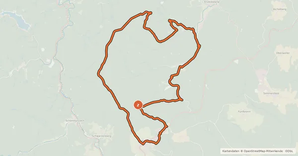 Kartenübersicht der Radroute MTB Poppel-Tour