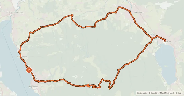 Kartenübersicht der Radroute MTB Prinzenweg-Rundtour