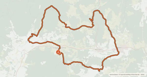 Kartenübersicht der Radroute MTB Riederberg-Strecke