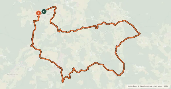 Kartenübersicht der Radroute MTB Römerbrücke-Strecke