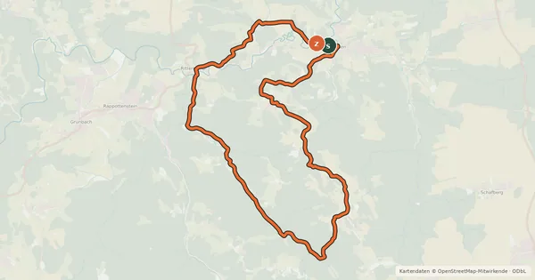 Kartenübersicht der Radroute MTB Roiten - Strecke