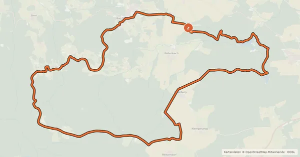 Kartenübersicht der Radroute MTB Rotes Kreuz-Strecke