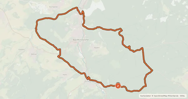 Kartenübersicht der Radroute MTB route 1