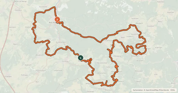 Kartenübersicht der Radroute MTB route 10