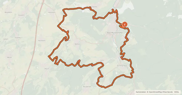 Kartenübersicht der Radroute MTB route 3
