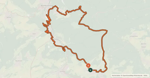 Kartenübersicht der Radroute MTB route 4