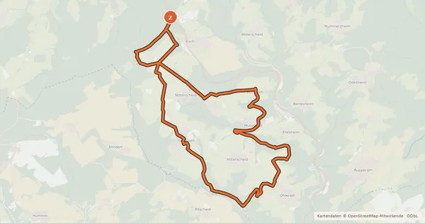 Kartenübersicht der Radroute MTB route 5