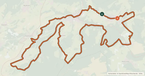Kartenübersicht der Radroute MTB route 6