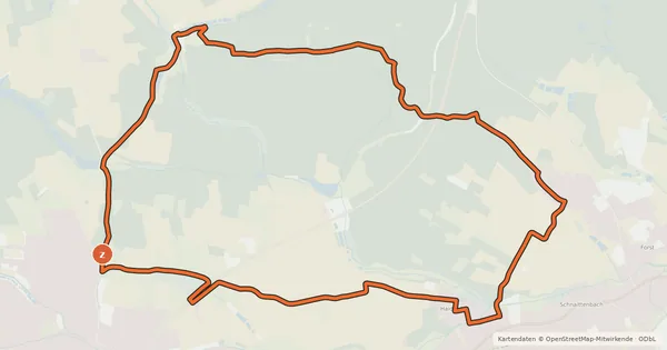 Kartenübersicht der Radroute mtb-Route Hirschau - Schnaittenbach
