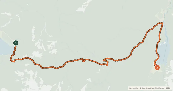 Kartenübersicht der Radroute MTB Route vom Almsee zum Offensee