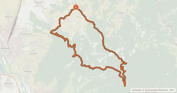 Kartenübersicht der Radroute MTB Rund ums Durbachtal (8)