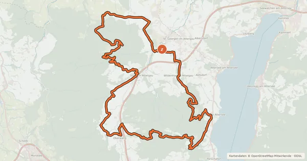 Kartenübersicht der Radroute MTB Runde-KABONG