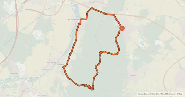 Kartenübersicht der Radroute MTB Sauerbründl-Strecke