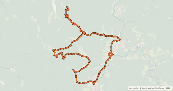 Kartenübersicht der Radroute MTB - Schüttbauernalm