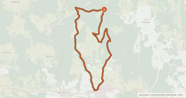 Kartenübersicht der Radroute MTB Schwedenkreuz-Strecke