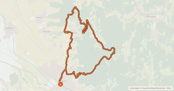 Kartenübersicht der Radroute MTB Schwender Buche-Tour