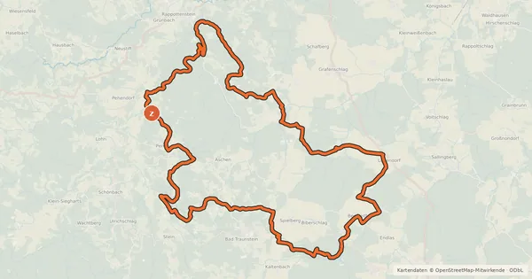 Kartenübersicht der Radroute MTB Steinpilz-Strecke