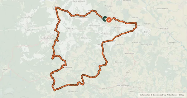 Kartenübersicht der Radroute MTB Stierberg-Strecke