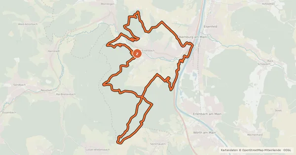 Kartenübersicht der Radroute MTB-Strecke Eisenbach 1