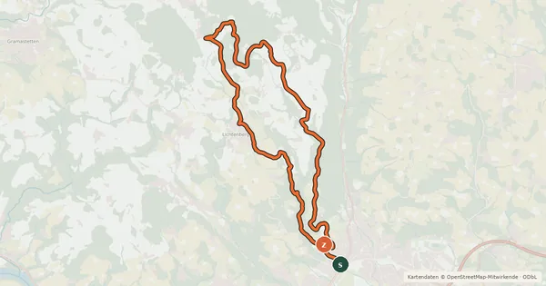 Kartenübersicht der Radroute MTB Strecke L1