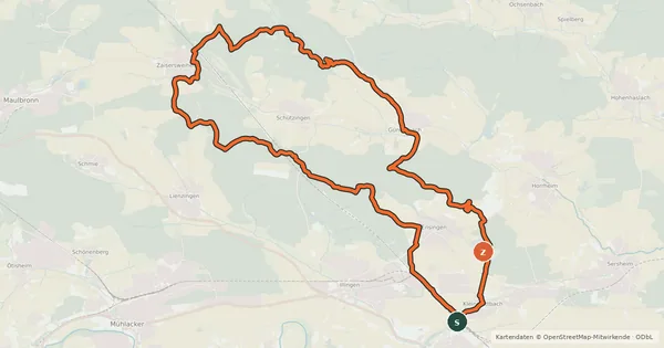 Kartenübersicht der Radroute MTB Streitbach Tour (Tour 2)