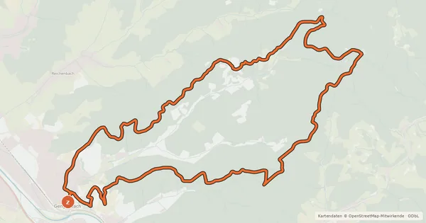 Kartenübersicht der Radroute MTB Teufelskanzel-Tour