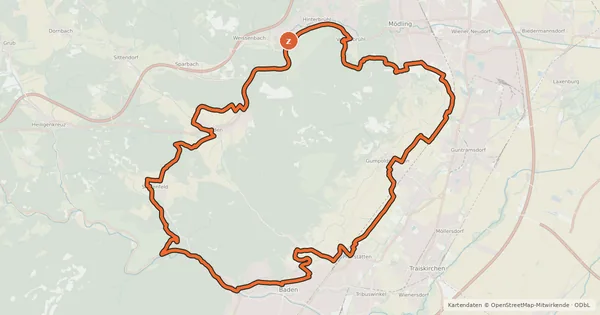 Kartenübersicht der Radroute MTB Thallernstrecke