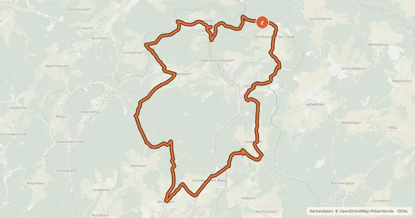Kartenübersicht der Radroute MTB-Tour 1