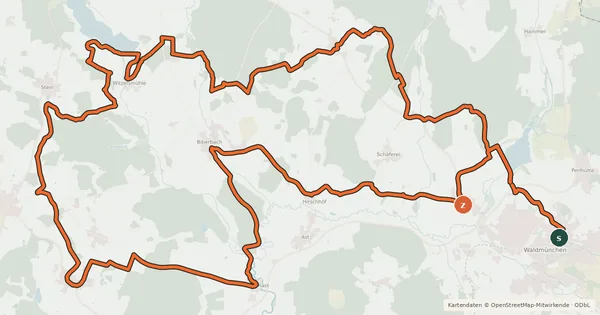 Kartenübersicht der Radroute MTB-Tour 14 Schlachtfeld-Tour