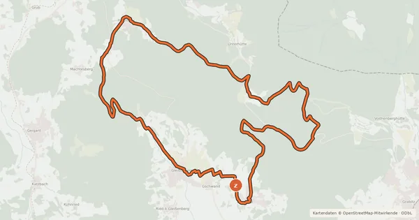 Kartenübersicht der Radroute MTB-Tour 15 Gleißenberg-Dreiwappen-Tour