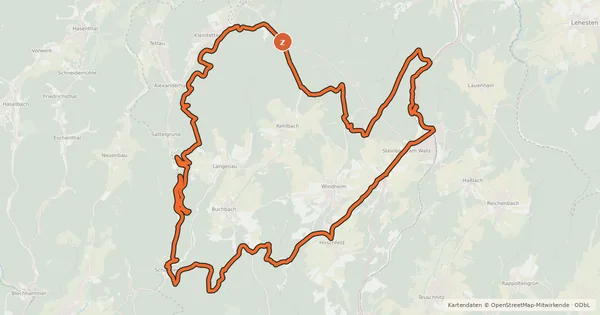 Kartenübersicht der Radroute MTB-Tour 2