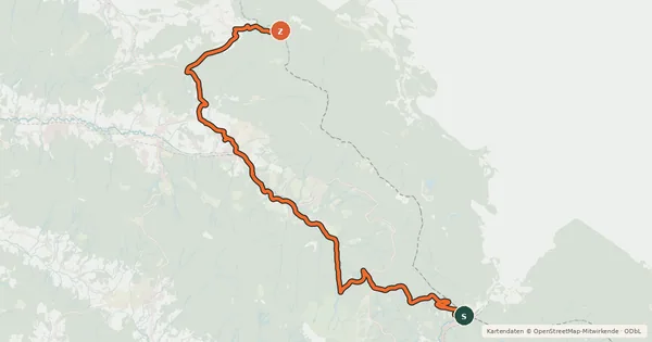 Kartenübersicht der Radroute MTB-Tour 2 Bayerisch-Böhmische Rundtour