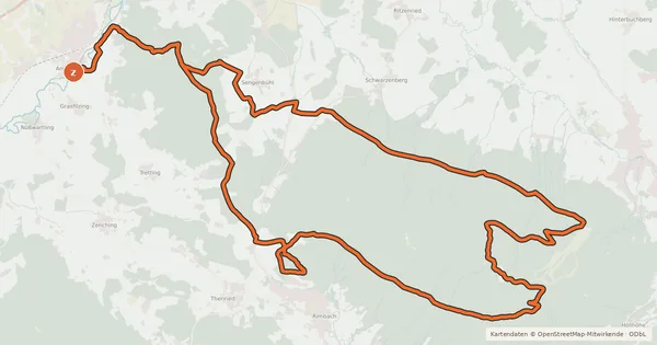 Kartenübersicht der Radroute MTB-Tour 21 Arnschwanger Hohenbogen-Tour