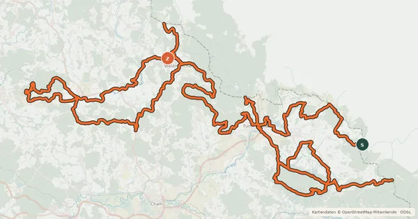 Kartenübersicht der Radroute MTB-Tour 23 3-Gipfel-Tour