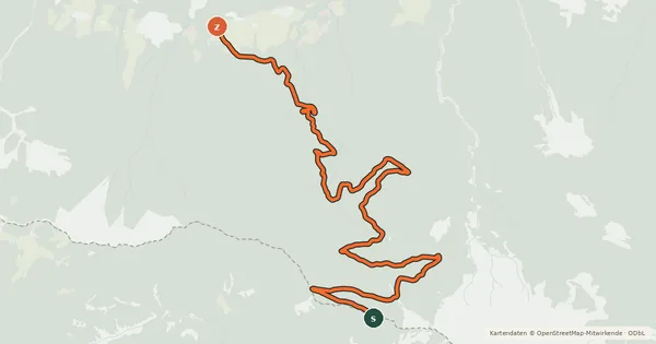 Kartenübersicht der Radroute MTB Tour 3