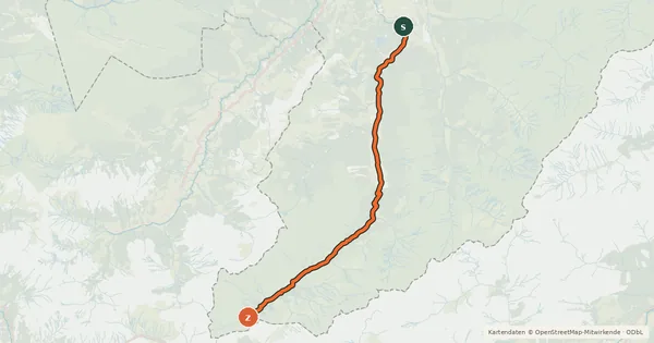 Kartenübersicht der Radroute MTB Tour 4