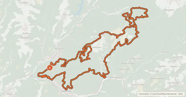 Kartenübersicht der Radroute MTB-Tour 4