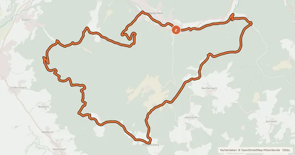 Kartenübersicht der Radroute MTB-Tour 5